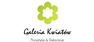 Obraz przedstawia logotyp firmy Galeria Kwiatów